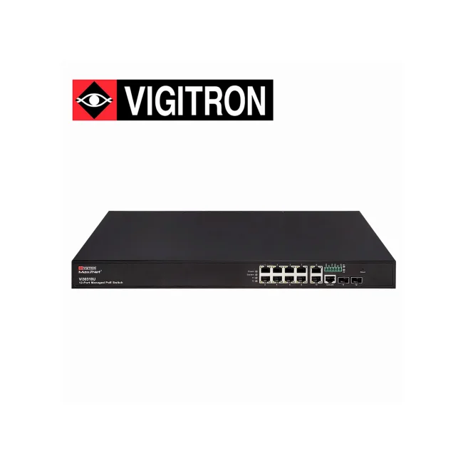 SWITCH POE ADMINISTRABLE L3  VIGITRON VI30310U / 8 PUERTOS RJ45 10M/100M/1000M / 2 PUERTOS COBRE  2.5G  /2 PUERTOS SFP 2.5G  /  8 PUERTOS POE 90W 802.3 BT / 730W