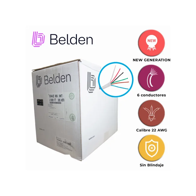 Belden 5504UE 009U1000 cable de audio Blanco