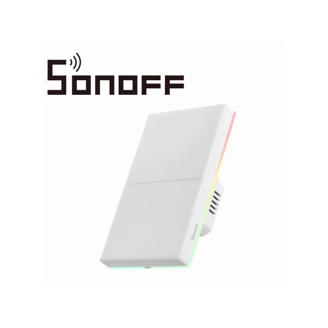 APAGADOR DE PARED TOUCH TX ULTIMATE SONOFF T5-2C-120 / 2CH ON/OFF INALAMBRICO / WIFI 2.4GHZ / COLOR BLANCO / LUZ AMBIENTAL / VIBRA/SUENA/SE ILUMINA AL TOCARLO / COMPATIBLE CON ALEXA/GOOGLE HOME/IFTTT / APP IOS Y ANDROID / HASTA 5AMP POR CANAL
