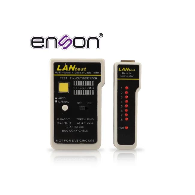 Enson ENS-TELN2 comprobador de cables de red Comprobador de cables de par trenzado Negro, Gris image 6