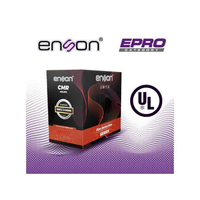 CABLE PARA DETECCION DE INCENDIO ENSON EPRO-5220F FORRO PVC ROJO CMR RISER-FPLR BLINDADO 2C/16AWG 100 POR CIENTO COBRE CONDUCTOR SOLIDO CERTIFICACION UL 305 METROS
