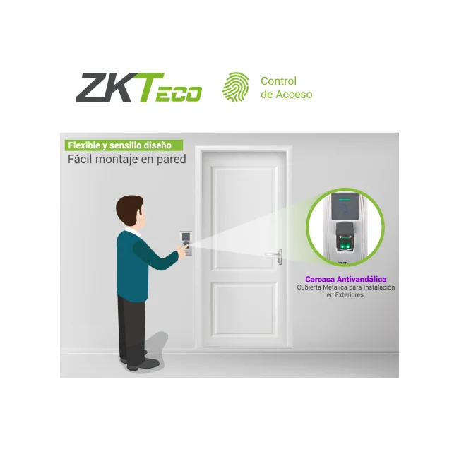 ZKSoftware MA300 lector de control de acceso Plata image 9