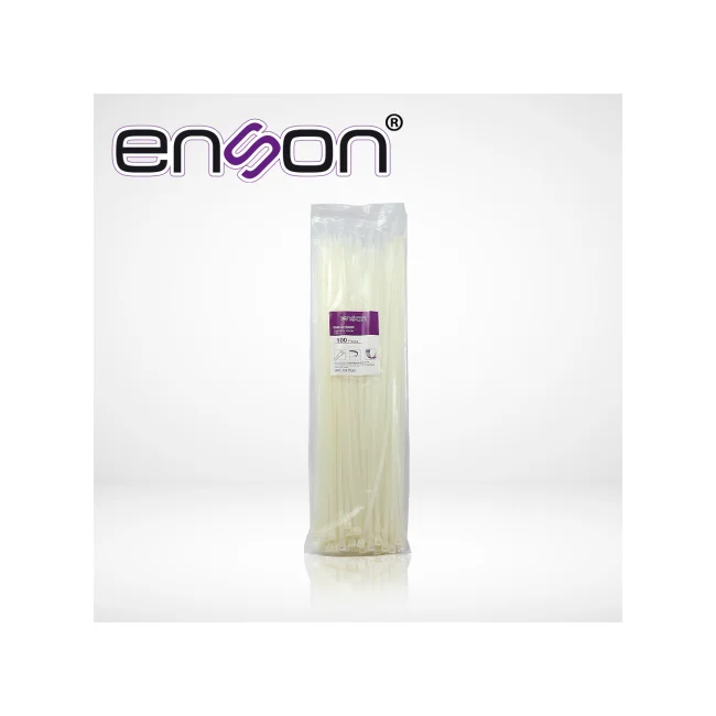 CINCHO DE NYLON ENSON ENS-CH360W COLOR NATURAL DE 4.8 X 360MM DE LONGITUD FUERZA DE TENSION DE HASTA 22 KGS