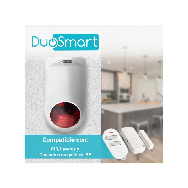 DuoSmart B20 sirena Sirena inalámbrica Rojo, Blanco image 8