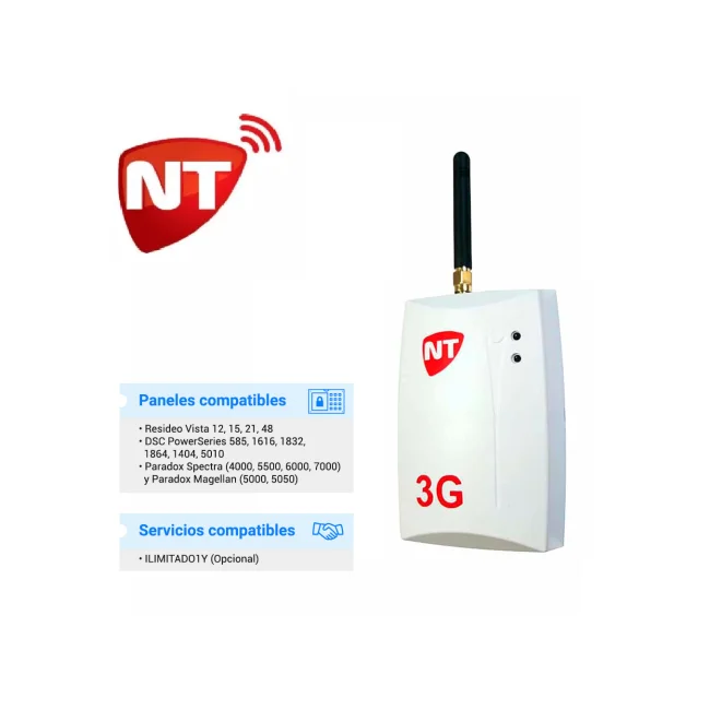 COMUNICADOR 3G NETIO / NT-LINK 3G PARA PANELES DE ALARMA DSC, HONEYWELL Y PARADOX CON CONEXION POR BUS DE DATOS / ACTIVACION Y DESACTIVACION DE PANEL CON APP / TECLADO VIRTUAL A DISTANCIA