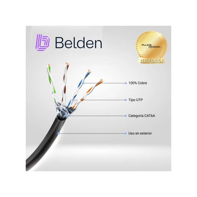 Belden OSP6AU 0101000 cable de red Negro 305 m Cat6a image 5