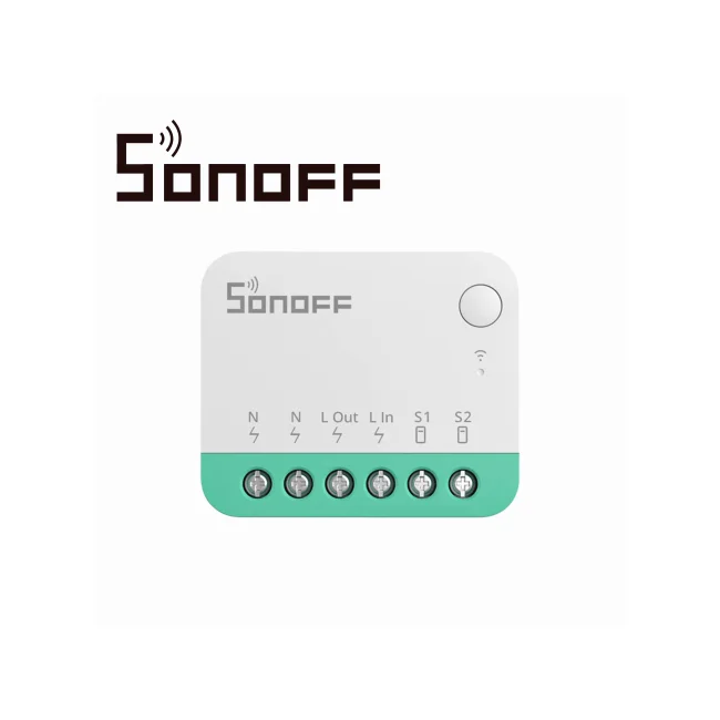 MINI INTERRUPTOR INWALL  ON/OFF SONOFF MINIR4M /  WIFI 2.4GHZ/ MATTER / CONTROLA  UN APAGADOR / SOLUCION DE SMART HOME / COMPATIBLE  CON GOOGLE HOME / ALEXA / APPLE HOME /CORRIENTE  MAXIMA  10 AMP