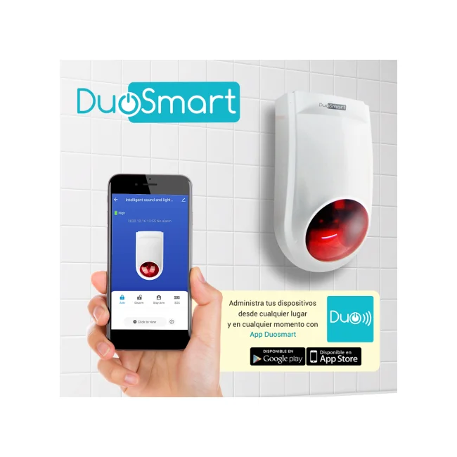 DuoSmart B20 sirena Sirena inalámbrica Rojo, Blanco image 7