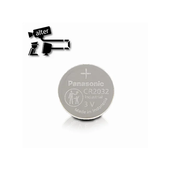 BATERIA LITIO PANASONIC CR2032 3V 225MAH TIPO MONEDA PARA USO EN CONTROLES REMOTOS Y RESPALDO DE MEMORIAS TEMPERATURA OPERACION -30 A 85 GRADOS CELSIUS