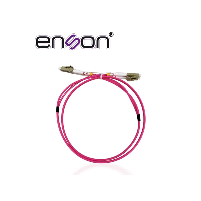 JUMPER DE FIBRA OPTICA ENSON ENS-JUMP090MM4 FORRO DE PVC TIPO DE FIBRA MULTIMODO OM4 50/125 MICRAS CONECTORES LC DUPLEX - LC DUPLEX LONGITUD 3 PIE - 90 CMS