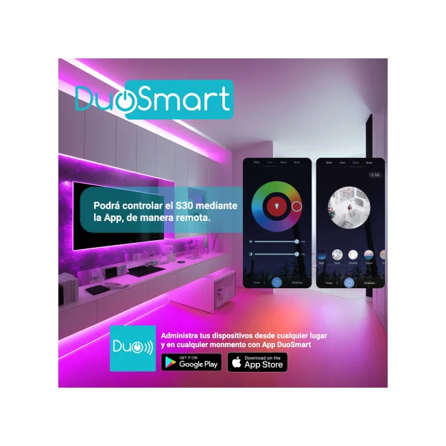 DuoSmart S30 iluminación inteligente Tira de luz universal Wi-Fi Blanco 8 W image 9