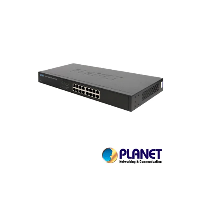 PLANET GSW-1601 dispositivo de redes No administrado Gigabit Ethernet (10/100/1000) 1U Azul image 6