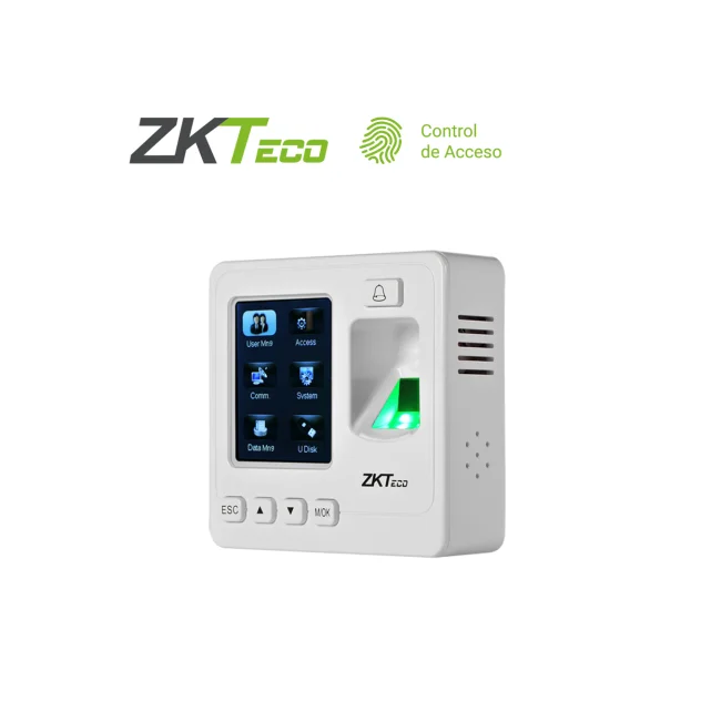 CONTROL DE ACCESO BASICO Y ASISTENCIA ZKTECO SF100/ID BIOMETRICO DE 1500HUELLAS/5000TARJETAS125KHZ/80,000REGISTROS TCP/IP/RS485/USBHOST COMPATIBLE LECTORA KR503E