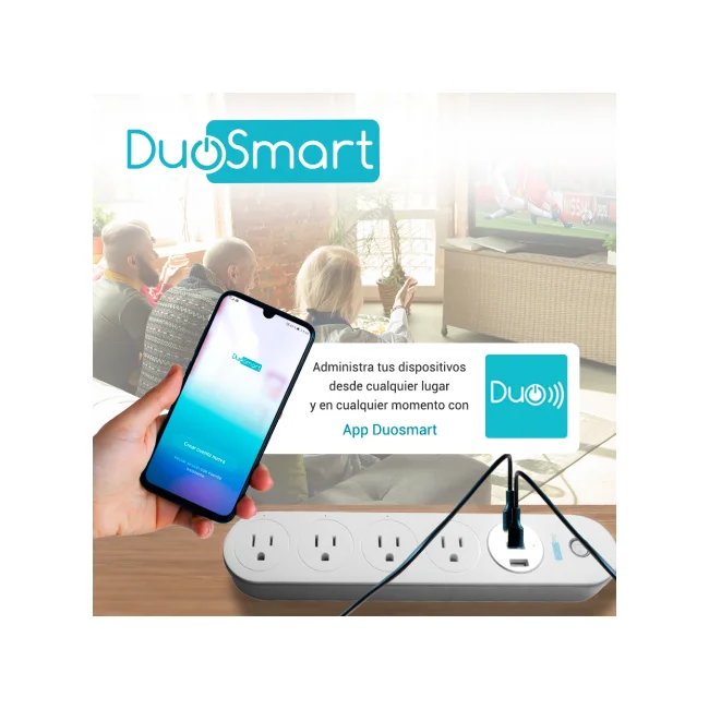 DuoSmart B50 regleta inteligente 4 salidas AC Blanco image 6