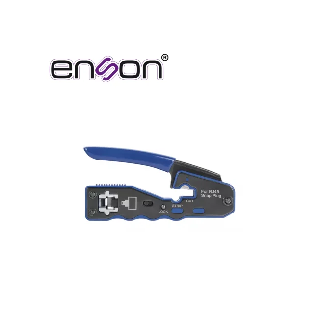 PINZA ENSON ENS-PASSTHR PARA CORTE Y FACIL TERMINADO DE PLUGS RJ45 PASS THROUGH ERGONOMICA