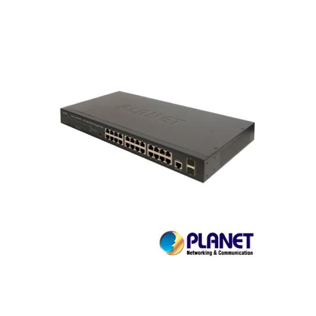 PLANET GS-4210-24T2S dispositivo de redes Gestionado L2 Gigabit Ethernet (10/100/1000) 1U Azul image 6