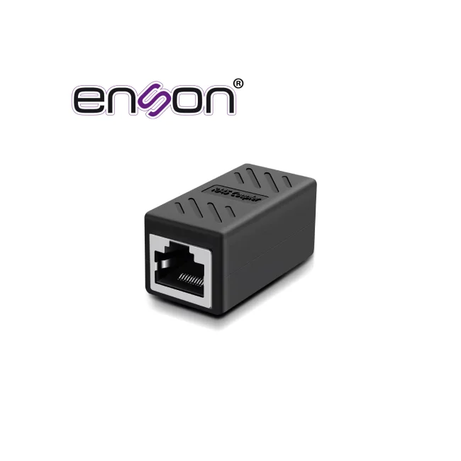 COPLE RJ45 ENSON ENS-COP6R HEMBRA- HEMBRA RJ45 IDEAL PARA UNIR DOS SEGMENTOS DE CABLE UTP YA TERMINADO