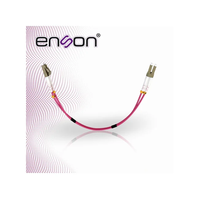 JUMPER DE FIBRA OPTICA ENSON ENS-JUMP030MM4 FORRO DE PVC TIPO DE FIBRA MULTIMODO OM4 50/125 MICRAS CONECTORES LC DUPLEX - LC DUPLEX LONGITUD 1 PIE - 30 CMS