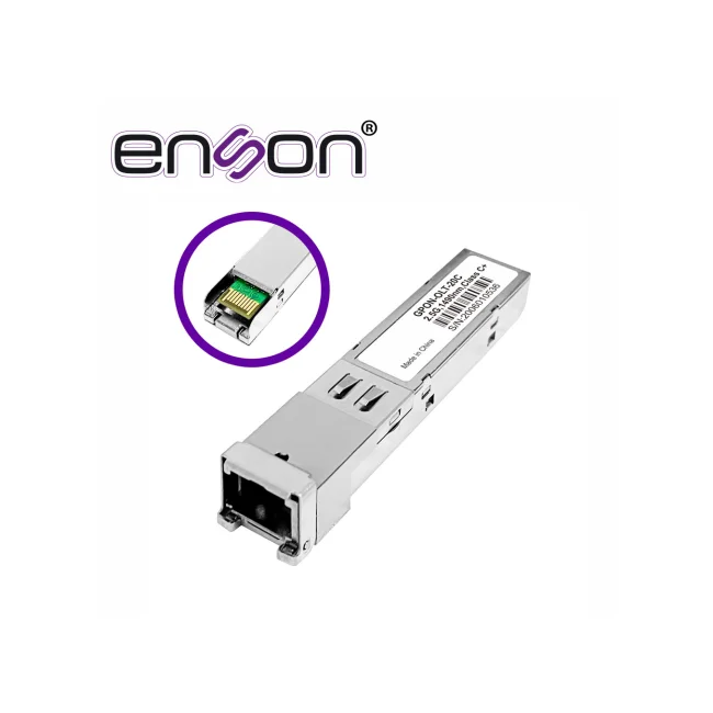 MODULO GPON SFP TRANSCEPTOR ENSON ENS-SFPSM/GPON-OLT-20C / 2.5G / 1.25 GBPS ENSON ENS-SFPSM/GPON-OLT-20C MAS / GIGABIT ETHERNET INTERFACE / CONECTOR SC / HASTA 20 KM / CLASE C+
