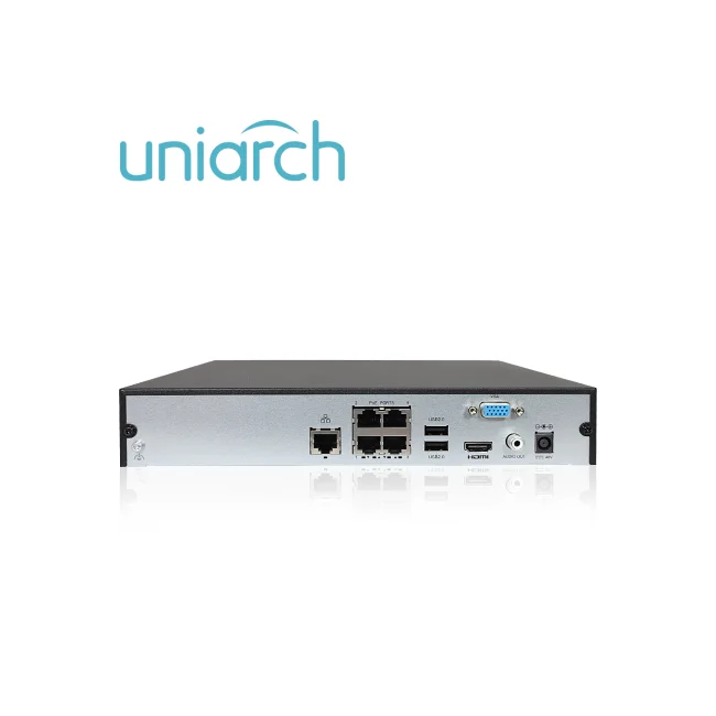 Uniarch NVR-104E2-P4 grabadora de vídeo en red (NVR) Negro image 7