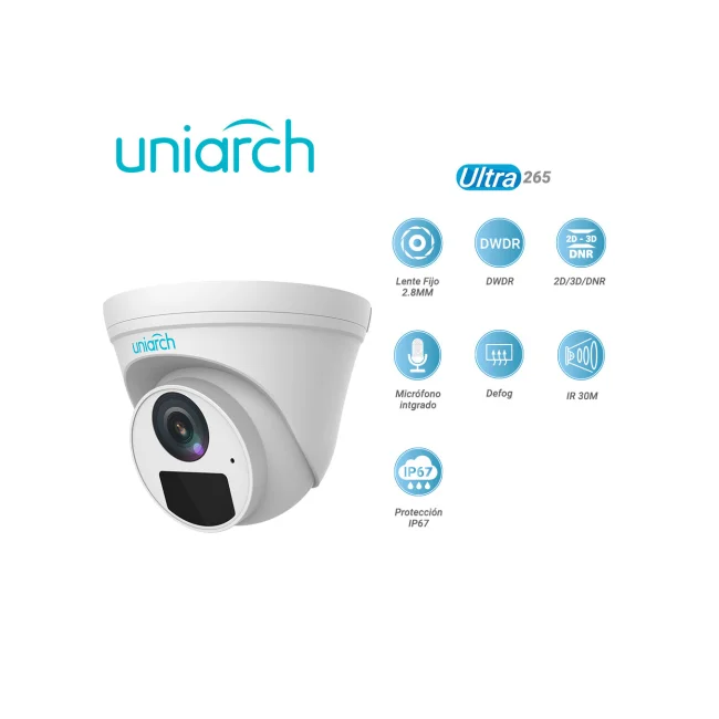 Cámara IP Turret UNIARCH (IPC-T122-APF28-E) / 2MP image 2