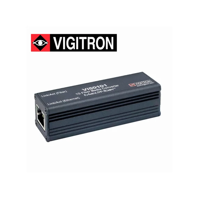 CONVERTIDOR DE MEDIOS VIGITRON MODELO VI50101 10/100/1000 BASE T /   FIBRA OPTICA POR TRANSCIEVER SFP / MULTIMODO / MONOMODO / HASTA 80KM DE TRANSMISION