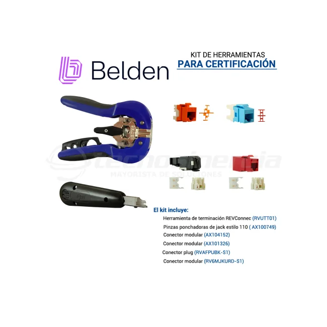 KIT DE HERRAMIENTAS PARA CERTIFICACION BELDEN BEL-TOOLSKIT INCLUYE LO NECESARIO PARA PRACTICA MODULO DE INSTALACION