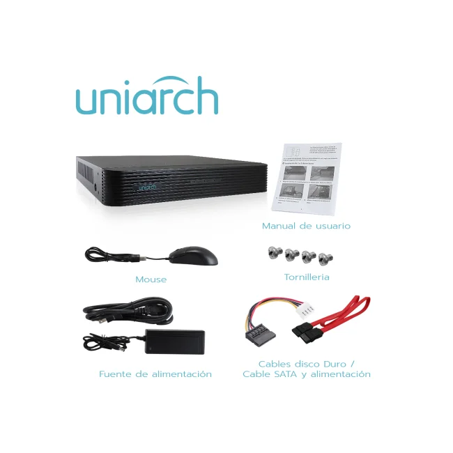 Uniarch NVR-104E2-P4 grabadora de vídeo en red (NVR) Negro image 8
