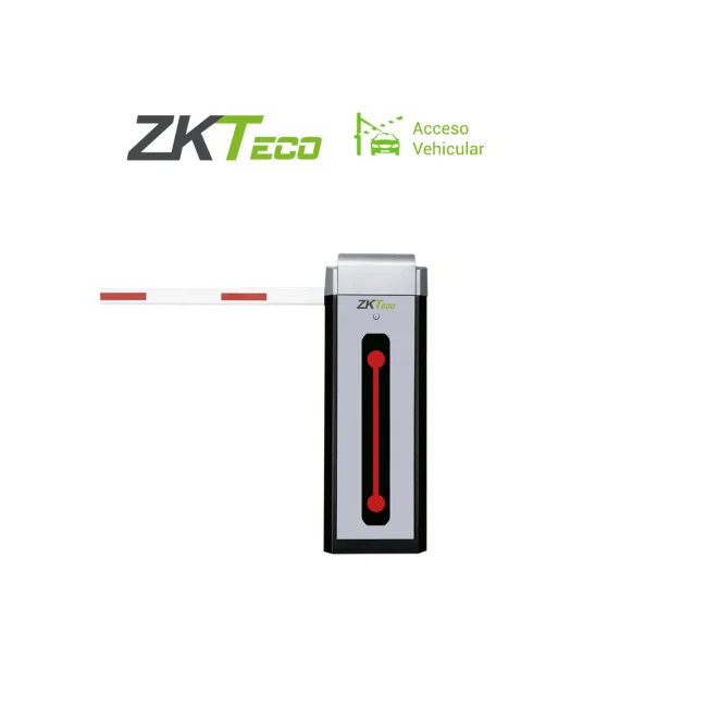 BARRERA VEHICULAR ZKTECO CMP300R CON BRAZO TELESCOPICO RECTO SENTIDO DERECHO VELOCIDAD DE CIERRE 3 SEGUNDOS ALIMENTACION ELECTRICA 110VCA APERTURA MANUAL EN CASO DE FALLA ELECTRICA COMPATIBLE CON PANELES DE ACCESO, ANTENAS VEHICULARES Y CAMARAS LPR
