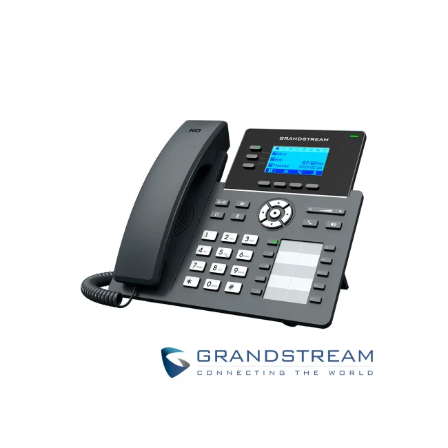 Grandstream Networks GRP2604P teléfono IP Negro 3 líneas LCD