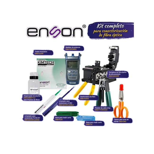 KIT COMPLETO KIT-TOOLS-FO ENSON DE PREPARACIÓN PARA CONECTORIZACIÓN DE FIBRA ÓPTICA