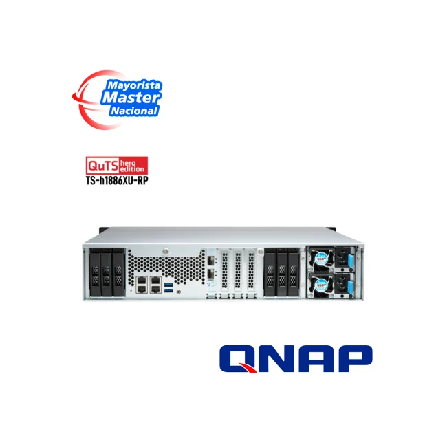 QNAP TS-h1886XU-RP R2 NAS Bastidor (2U) Intel® Xeon® D D-1622 32 GB DDR4 0 TB QuTS hero Negro image 7