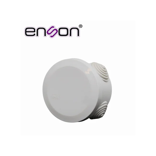 CAJA PLASTICA TIPO ESTANCA CIRCULAR ENSON ENS-PCC70 FABRICADA EN PLASTICO ABS GRIS DE ALTA RESISTENCIA / DIMENSIONES 70 × 48 MM / GRADO DE PROTECCION IP55 / TAPA A PRESION SIN TORNILLOS / IDEAL PARA APLICACIONES ELECTRICAS Y ELECTRONICAS EN INTERIOR O EXTERIOR / COMPATIBLE CON GLANDULA ENS-CG20
