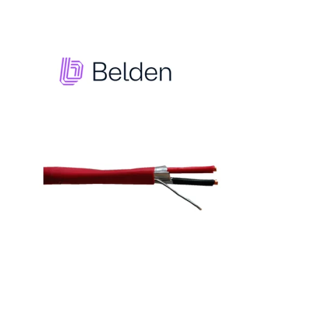 CABLE DE ALARMA CONTRA INCENDIOS BELDEN 5120FL 0021000 / INTERIOR / ROJO / 2 CONDUCTORES / 14 AWG / SOLIDO / FORRO PVC / CMR - FPLR / BLINDADO / BOBINA / 1,000 PIES 305 METROS image 3
