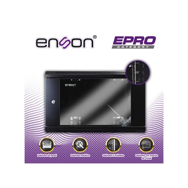 Enson ENS-RKGB6U armario rack 6U Rack o bastidor independiente Negro image 11