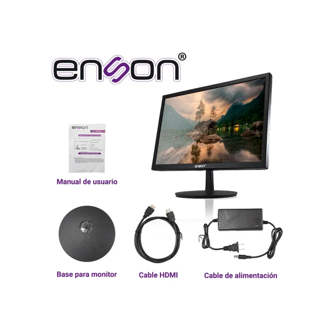 MONITOR LED FULL HD DE ENSON MODELO ENS-MDH19 DE 19 PULGADAS RESOLUCION DE 1920 X 1080 ENTRADA DE VIDEO HDMI/VGA SALIDA DE AUDIO HDMI/RCA PUERTO USB image 5