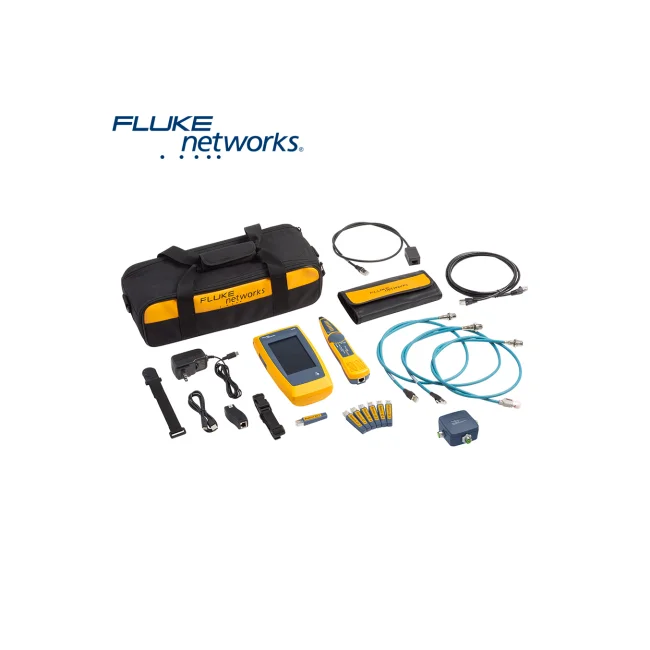 TESTER DE CABLES Y DE RED LINKIQ FLUKE NETWORKS LIQ-KIT-IE CON ADAPTADOR MULTICONECTOR CON CORREA MAGNETICA, IDENTIFICACIONES REMOTAS RJ45 NO.1 A 7 CON MALETIN, SONDA INTELLITONE INCLUYE PATCH CORD RJ45/M12X, PATCH CORD RJ45/M12D, PATCH CORD RJ45/M8D ADAPTADOR MODULAR RJ45/11