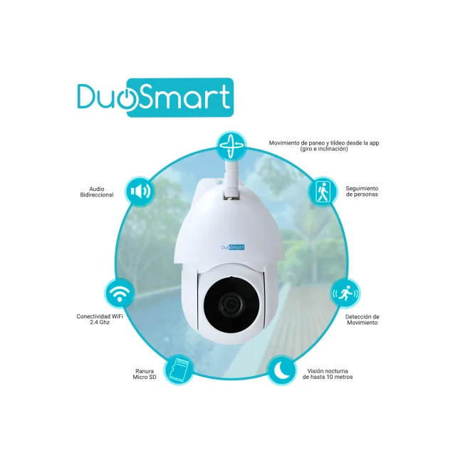 DuoSmart E70 cámara de vigilancia Esférico Cámara de seguridad IP Interior y exterior 2304 x 1296 Pixeles Techo/pared image 5