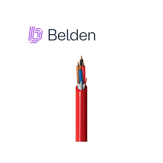 CABLE DE ALARMA CONTRA INCENDIOS BELDEN 5302FL 002U1000 / INTERIOR / ROJO / 4 CONDUCTORES / 18 AWG / SOLIDO /FORRO PVC / CMR - FPLR / BLINDADO / EN CAJA / 1,000 PIES 305 METROS image 2