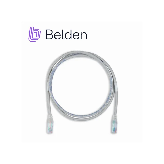PATCH CORD UTP CAT6+ BELDEN C601108002 / INTERIOR / GRIS / 4 PARES / 24 AWG / FORRO PVC / CMR / 2 PIES 0.6 METROS