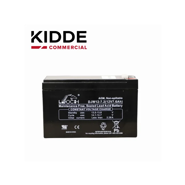 BATERIA DE RESPALDO 12V6A5  DE ALTA DENSIDAD ENERGETICA Y BAJO MANTENIMIENTO 12V 7.2 AH  IDEAL PARA LOS PANELES VS Y VM Y FUENTES AUXILIARES KIDDE