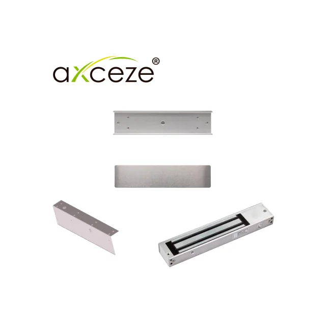 MZLC620 KIT 1x CHAPA MAGNETICA AX-M620T + 1x BRACKET TIPO U AX-M620-U +1x BRACKET TIPO L AX-M620-L PARA PUERTA DE VIDRIO CON MARCO/TEMPORIZADOR