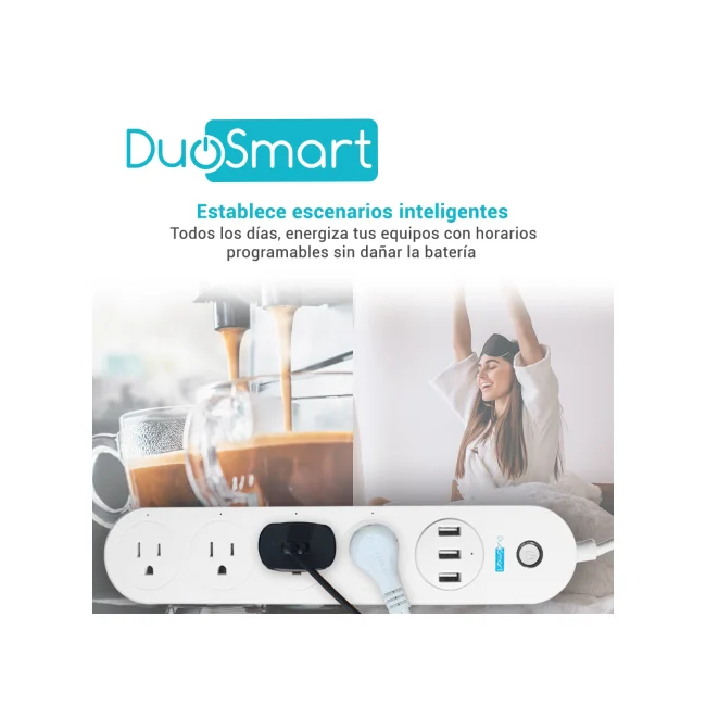 DuoSmart B50 regleta inteligente 4 salidas AC Blanco image 7
