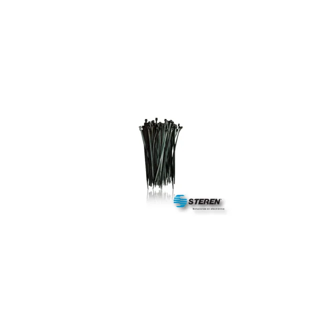 CINCHOS STEREN TY25 BOLSA CON 100 PZS C/U PERMITEN SUJETAR Y ORGANIZAR CABLES DE MANERA PERMANENTE EN INTERIORES Y EXTERIORES