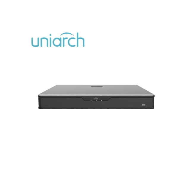 DVR UNIARCH XVR302-32Q3 / 36 CANALES /  8MP LITE / H 265 / 32 CANALES ANALOGICOS / 4 CANALES IP / SALIDA SIMULTANEA HDMI / VGA / 2 DISCOS DUROS DE  8 TB C/U ( TOTAL 16 TB) / RS485 / ALARMA 4 ENTRADAS / 1 SALIDA / AUDIO SOBRE COAXIAL SOLO CON CAMARAS UNIARCH (PROTOCOLO UNIVIEW CVI) / 12 VCD.