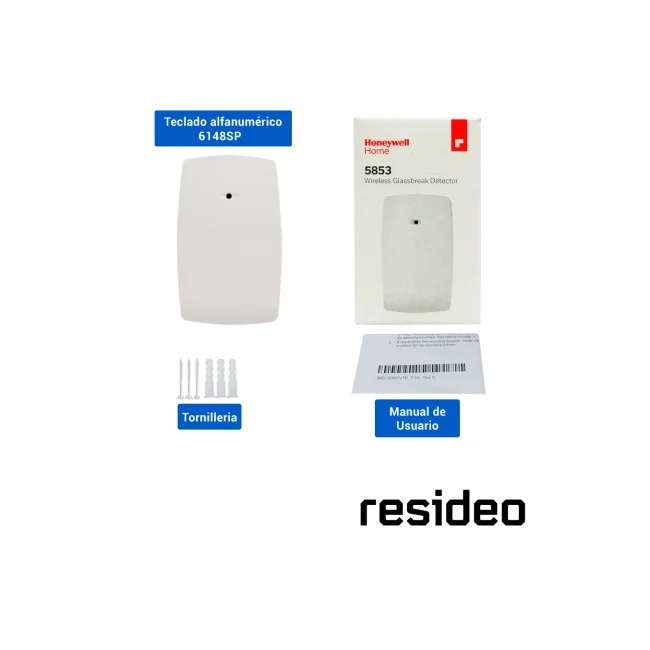 Honeywell 5853 detector de rotura de cristal Inalámbrico image 6
