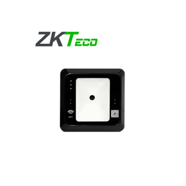 ZKTECO QR500B - Lector Esclavo de Código QR, NFC y Tarjeta Mifare Frecuencia 13.56MHz / DC 12V o 5V por USB / Cable USB Incluido / Conexión Wiegand / Compatible con Paneles InBio y Serie C3