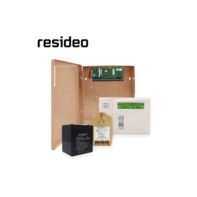 KIT INTRUSION INALÁMBRICO RESIDEOV48T60RFCBT CON PANEL VISTA48LA/ 1 TECLADO 6160RFC / 1 TRANSFORMADOR 1361GT/ 1 BATERIA ENS-BT412
