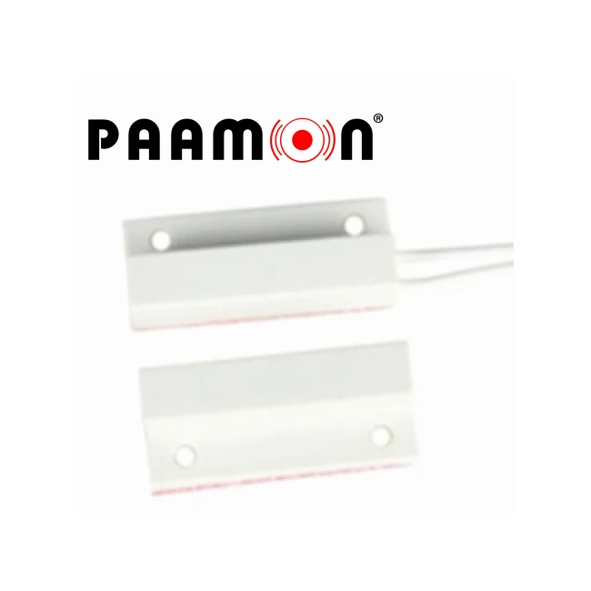 CONTACTO MAGNETICO MONTAJE EN SUPERFICIE PAAMON PM-MS13S / TIPO NORMALMENTE ABIERTO /USO EN INTERIOR / GAP 15-20 MM / CABLEADO / COLOR BLANCO