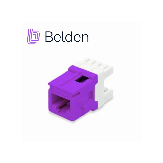 CONECTOR MODULAR JACK CAT6+ RJ45 BELDEN AX104194 / KEYCONNECT / INTERIOR / PURPURA / PIEZA
